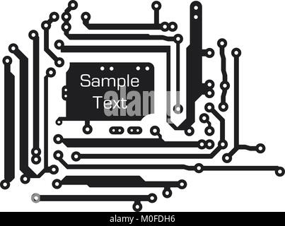 Background in PCB-layout style Stock Vector
