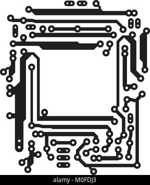 Abstract decorative background in PCB-layout style Stock Vector