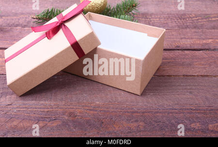 Open gift box, isolated on the white background Stock Photo