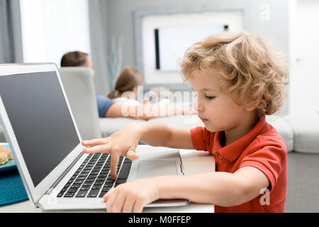 Portrait of Curious Little Boy Stock Photo