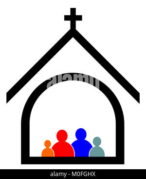 Church family concept Stock Photo