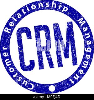 CRM (Customer Relationship Management) rubber stamp Stock Vector