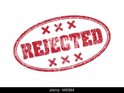 Rejected oval rubber stamp Stock Vector