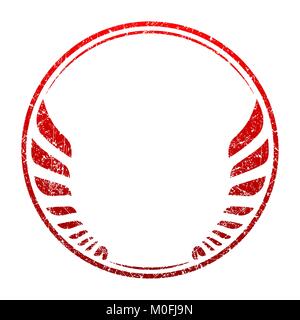 Red grunge rubber stamp template with wings and an empty space for your text, logo or emblem. Stock Vector