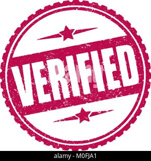 Rubber stamp Verified. Stock Vector