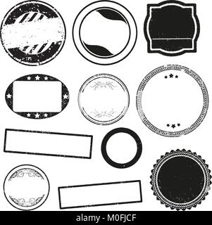 Big set of grunge black templates for rubber stamps Stock Vector Image ...