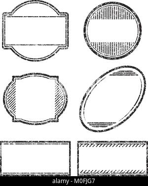 Set of 7 grunge templates for rubber stamps Stock Vector Image & Art ...