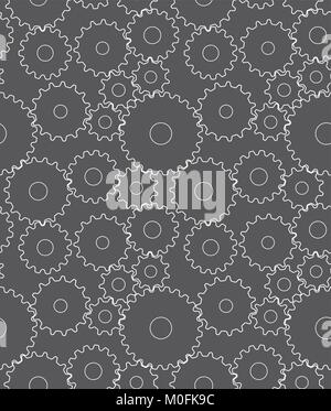 Seamless pattern with gears Stock Vector