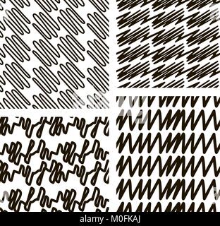 Set of four original sealess pattern Stock Vector