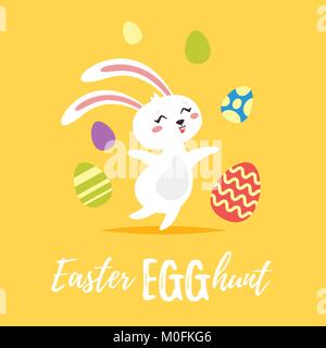 Easter day greeting card Stock Vector