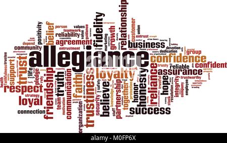 Allegiance word cloud concept. Vector illustration Stock Vector