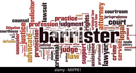 Barrister word cloud concept. Vector illustration Stock Vector