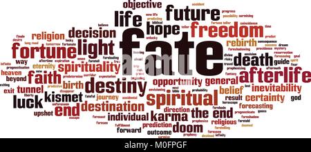 Fate word cloud concept. Vector illustration Stock Vector