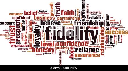 Fidelity word cloud concept. Vector illustration Stock Vector