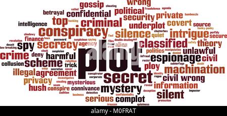 Plot word cloud concept. Vector illustration Stock Vector