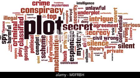 Plot word cloud concept. Vector illustration Stock Vector