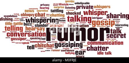 Rumor word cloud concept. Vector illustration Stock Vector