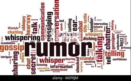 Rumor word cloud concept. Vector illustration Stock Vector