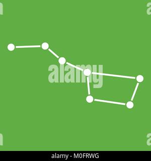 The Great Bear constellation icon green Stock Vector
