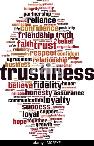 Trustiness word cloud concept. Vector illustration Stock Vector