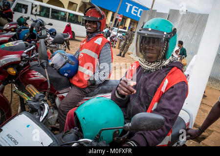 Rwanda, Cyangugu, daily life, mototaxi Stock Photo