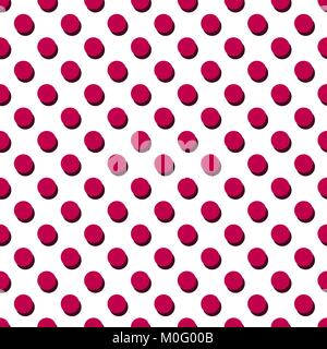 Red polka dots background - modern seamless vector ornament design. Stock Vector