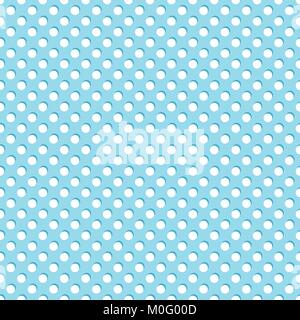 White polka dots on blue background - modern seamless vector ornament design. Stock Vector