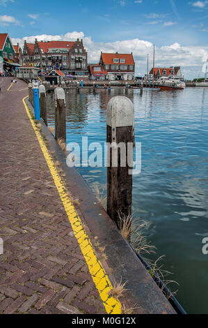 In front of the pier of Zaanse Schans near Amsterdam Netherlands Stock Photo