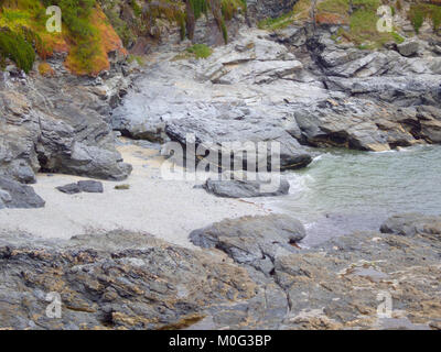 Bessy's Cove or popularly known as Prussia Cove, Cornwall, England, UK in June Stock Photo