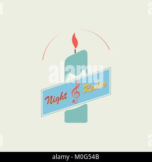 Logo Night Radio Stock Vector
