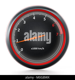 RPM meter isolated on white background. 3D illustration Stock Photo