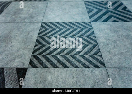 a big grey background squares with geometric pattern Stock Photo