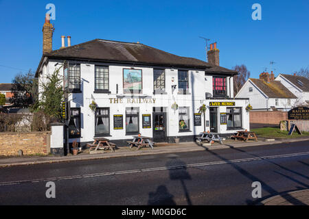 The Railway, a live music pub in the village of Wateringbury, Kent, UK Stock Photo