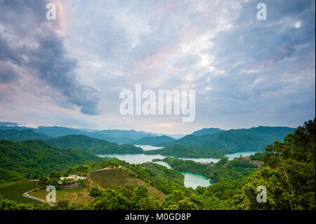 Landscape of thousand Island Lake in shiding Stock Photo