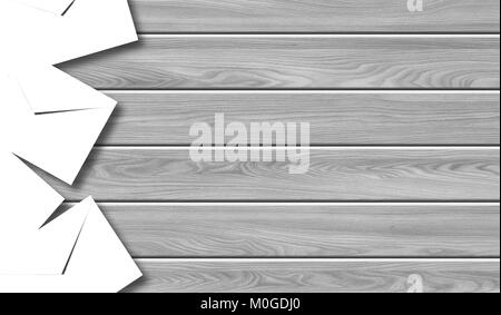 Postage and packing service - Envelope frame on a wood background. Stock Photo