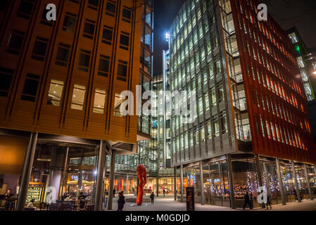 Central Saint Giles is a mixed-use development in central London. Built in 2010, it was designed by the Italian architect Renzo Piano, Camden, London, Stock Photo