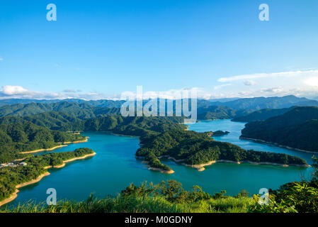 Landscape of thousand Island Lake in shiding Stock Photo