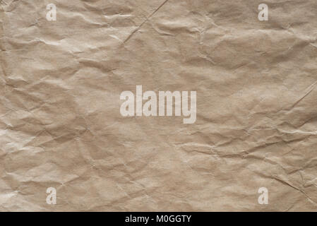 brown creased paper background texture closeup Stock Photo