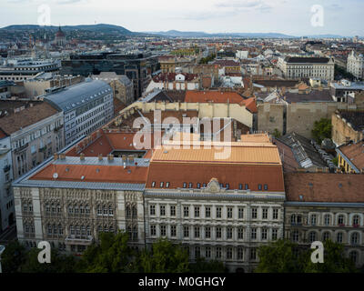 View of the cityscape of Budapest from St. Stephen's Basilica; Budapest, Budapest, Hungary Stock Photo