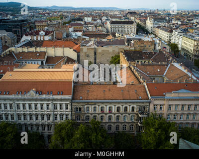 View of the cityscape of Budapest from St. Stephen's Basilica; Budapest, Budapest, Hungary Stock Photo