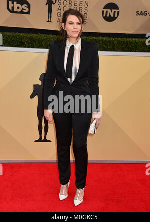 Los Angeles, USA. 21st Jan, 2018. Clea DuVall  attends the 24th Annual Screen Actors Guild Awards at The Shrine Auditorium on January 21, 2018 in Los Angeles, California Credit: Tsuni / USA/Alamy Live News Stock Photo