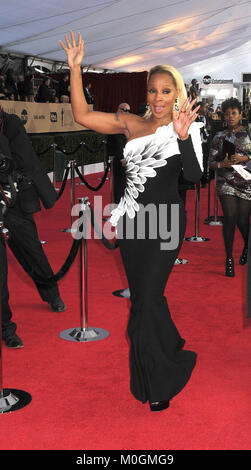 January 21, 2018 - Los Angeles, California, United States - January 21st 2018 - Los Angeles, California  USA -  Actress/Singer MARY J BLIGE  at  the 24th Annual Screen Actors Guild Awards - Arrivals held at the Shrine Auditorium, Los Angeles. (Credit Image: © Paul Fenton via ZUMA Wire) Stock Photo