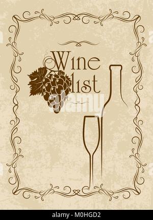 menu series: wine list Stock Vector