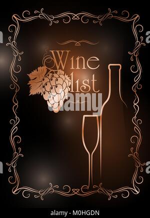 Wine list design Stock Vector