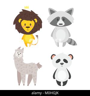 cartoon cute animals Stock Vector