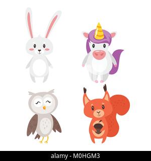 cartoon cute animals Stock Vector