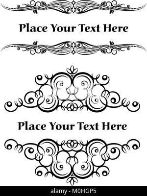 Elegant texts frames. Stock Vector