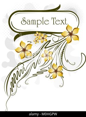 frame of flowers in vector Stock Vector Image & Art - Alamy