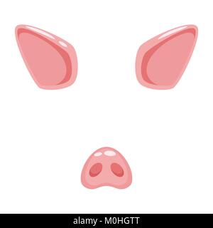 animal face or carnival mask Stock Vector