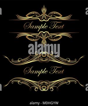 Elegant texts frames. Stock Vector